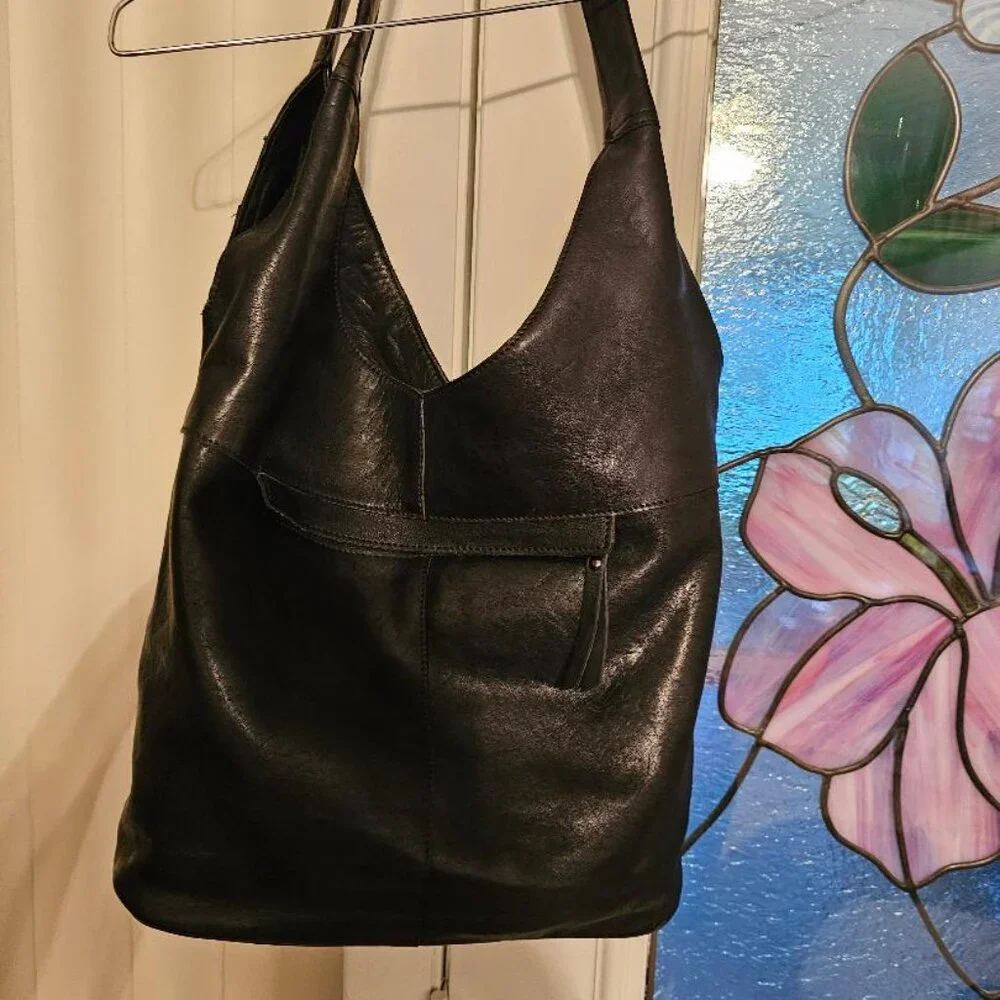 Latico Black Leather Hobo Bag - Picture 4 of 12